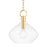 Hudson Valley Lina 1 Light Large Pendant in Aged Brass/Clear - BKO253-AGB