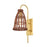 Hudson Valley Jordan 1 Light Wall Sconce, Aged Brass/Natural - BKO700-AGB