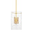 Hudson Valley Barlow 6 Light Lantern, Aged Brass/Clear - BKO800-AGB