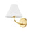 Hudson Valley Stacey 1 Light Wall Sconce in Aged Brass/White - BKO900-AGB