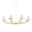 Hudson Valley Stacey 8 Light Chandelier, Aged Brass/White - BKO902-AGB