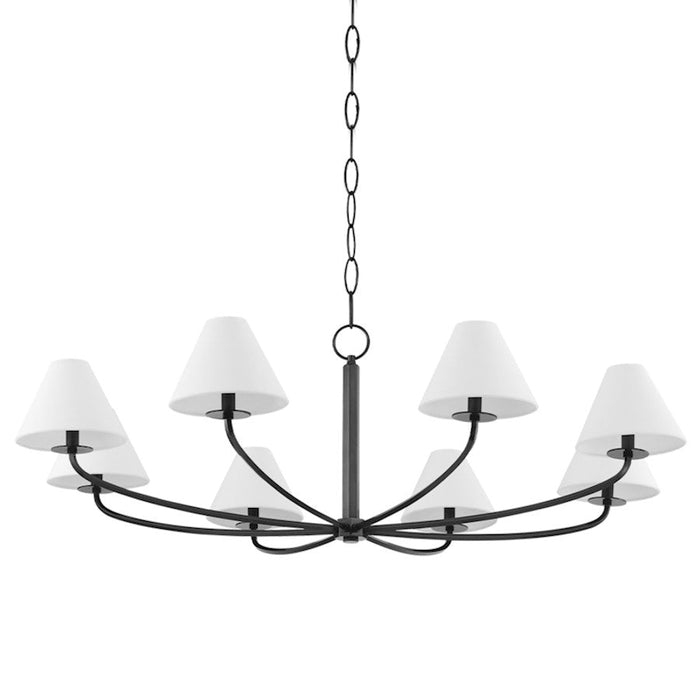 Hudson Valley Stacey 8 Light Chandelier in Old Bronze/White - BKO902-OB