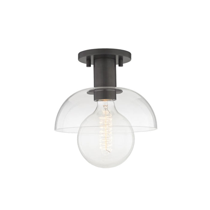 Mitzi Kyla 1 Light Semi Flush, Old Bronze/Clear - H107601-OB