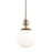 Mitzi Daphne 1 Light Pendant, Aged Brass/White - H118701S-AGB