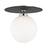 Mitzi Ellis 1 Light 10" Flush, Polished Nickel/Black/White - H200501L-PN-BK