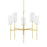 Mitzi Olivia 5 Light Chandelier, Aged Brass/White Linen - H223805-AGB