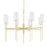 Mitzi Olivia 8 Light Chandelier, Aged Brass/White Linen - H223808-AGB