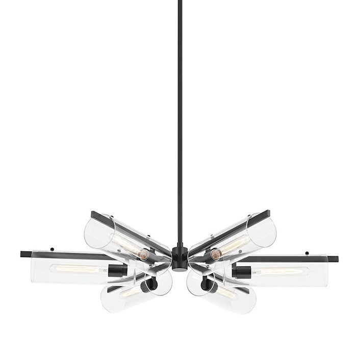 Mitzi Ariel 6 Light Chandelier, Soft Black/Clear - H326806-SBK