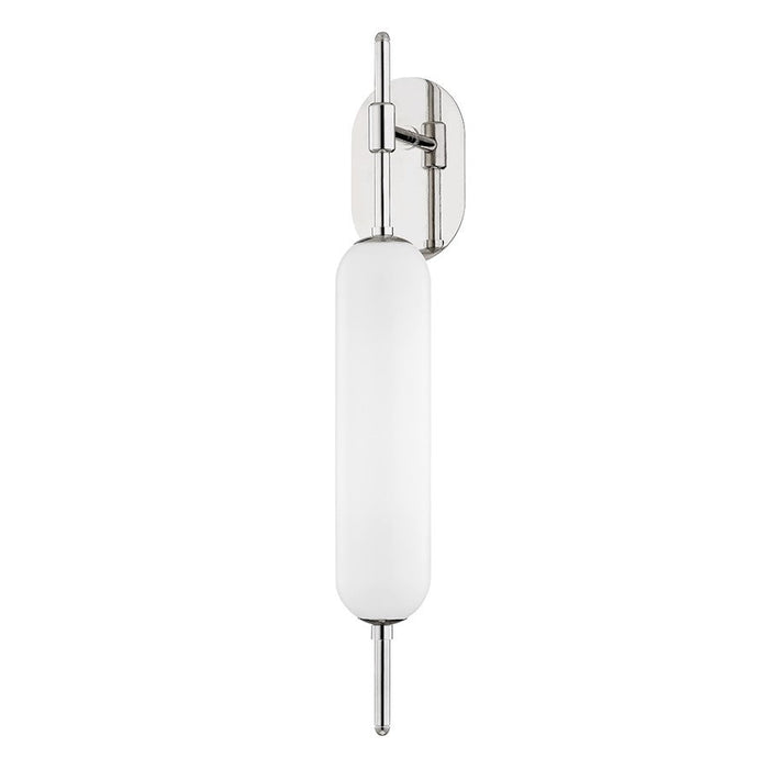 Mitzi Miley 1 Light Wall Sconce, Polished Nickel/Opal Shiny - H373101-PN