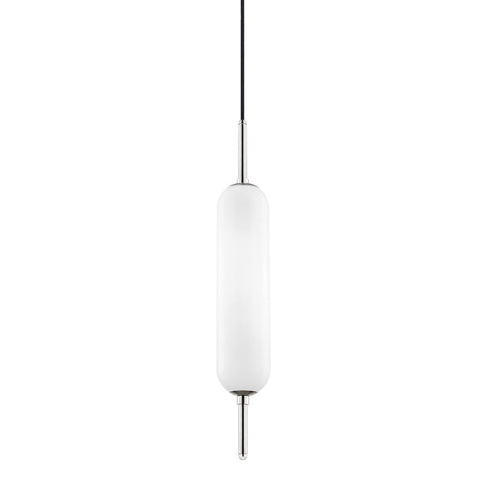 Mitzi Miley 1 Light Pendant, Polished Nickel/Opal Shiny - H373701-PN