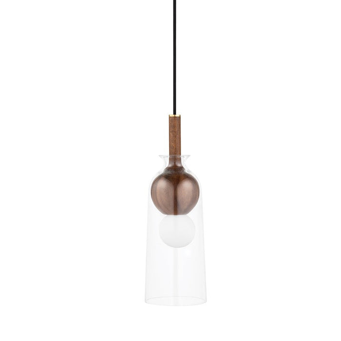 Mitzi Dani 1 Light 19" Pendant, Aged Brass/Clear - H380701B-AGB