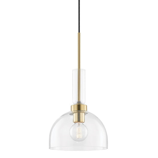 Mitzi Tabitha 1 Light Pendant, Aged Brass/Clear - H384701-AGB