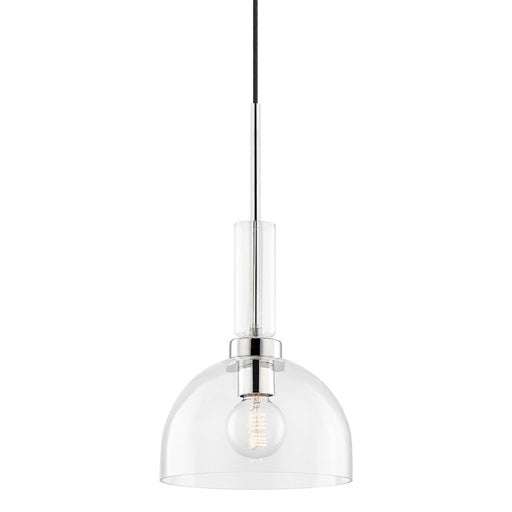 Mitzi Tabitha 1 Light Pendant, Polished Nickel/Clear - H384701-PN