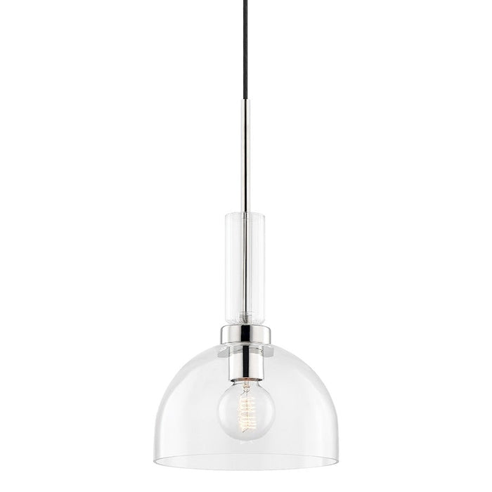 Mitzi Tabitha 1 Light Pendant, Polished Nickel/Clear - H384701-PN