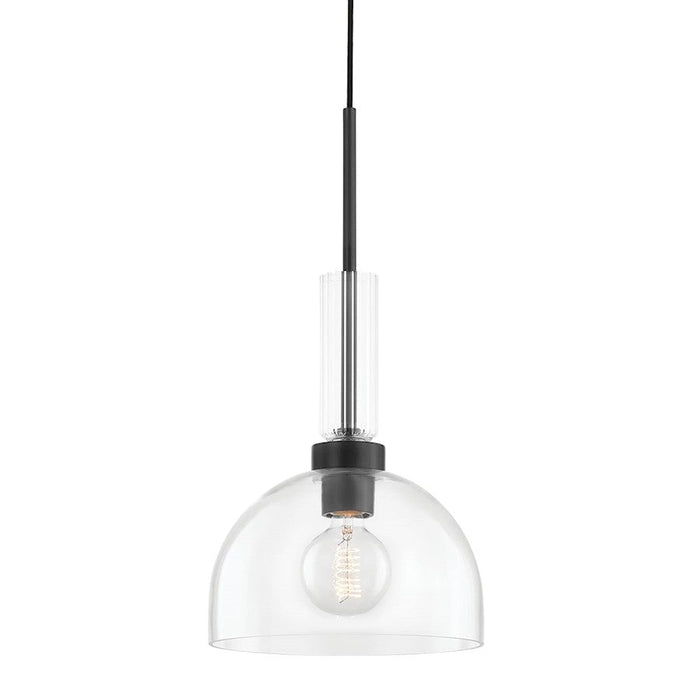 Mitzi Tabitha 1 Light Pendant, Soft Black/Clear - H384701-SBK