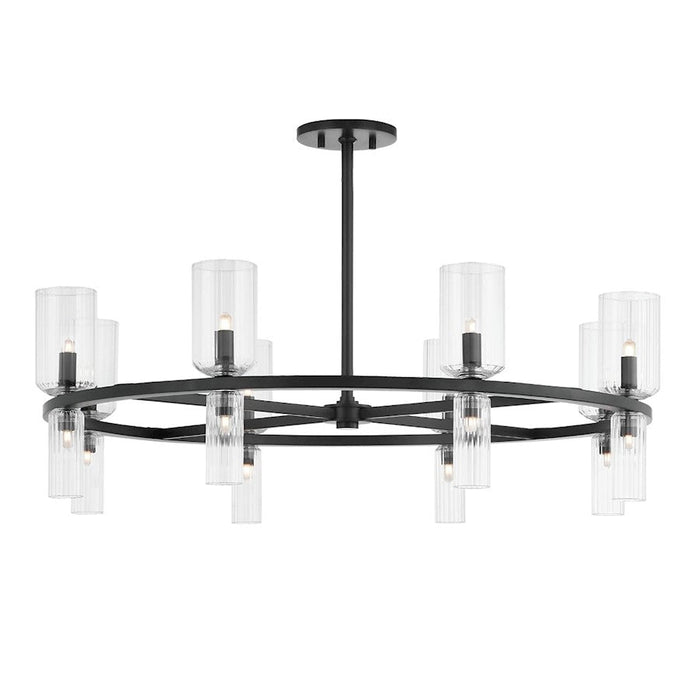 Mitzi Tabitha 16 Light Chandelier, Soft Black/Clear - H384816-SBK