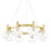 Mitzi Harlow 8 Light Chandelier, Aged Brass/Clear Seeded Glass - H403808-AGB