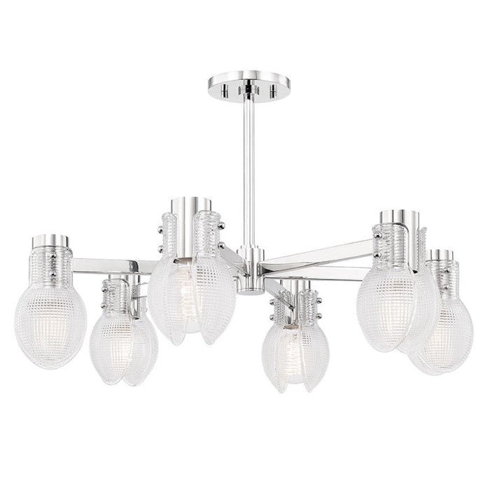 Mitzi Jenna 6 Light Chandelier, Polished Nickel - H417806-PN