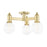 Mitzi Bryce 3 Light Semi Flush Mount, Aged Brass - H419603-AGB