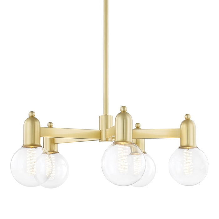 Mitzi Bryce 5 Light Chandelier, Aged Brass - H419805-AGB