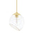 Mitzi Claudia 1 Light Pendant, Aged Brass/Clear/Gold Trim - H442701-AGB