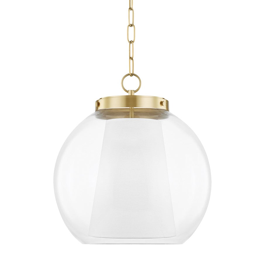 Mitzi Sasha 1 Light LED 15" Pendant, Aged Brass - H457701L-AGB