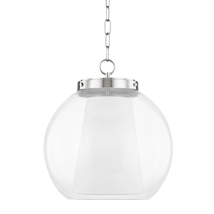 Mitzi Sasha 1 Light LED 15" Pendant, Polished Nickel - H457701L-PN