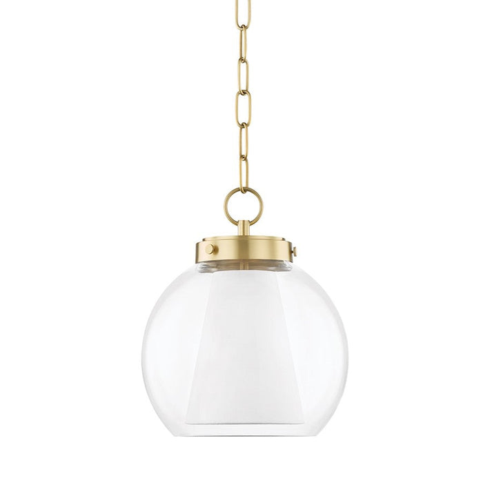 Mitzi Sasha 1 Light LED 10" Pendant, Aged Brass - H457701S-AGB