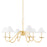 Mitzi Lenore 6 Light Chandelier, Aged Brass - H464806-AGB