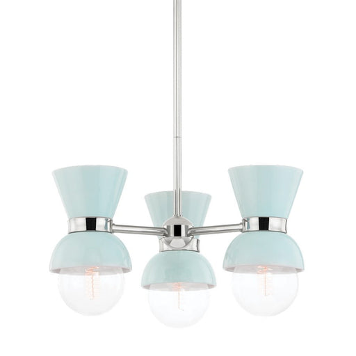 Mitzi Gillian 3 Light Semi Flush, Polished Nickel - H469603-PN-CRB