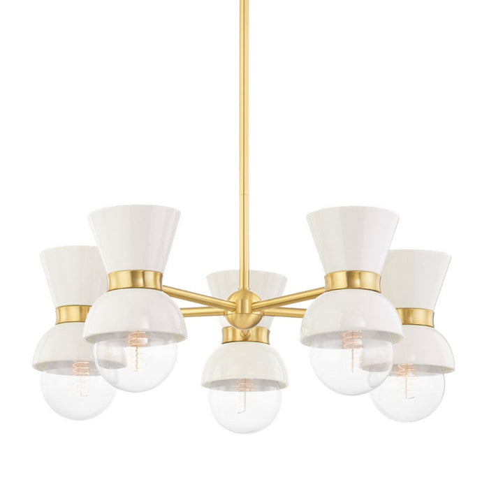 Mitzi Gillian 5 Light Chandelier, Aged Brass - H469805-AGB-CCR