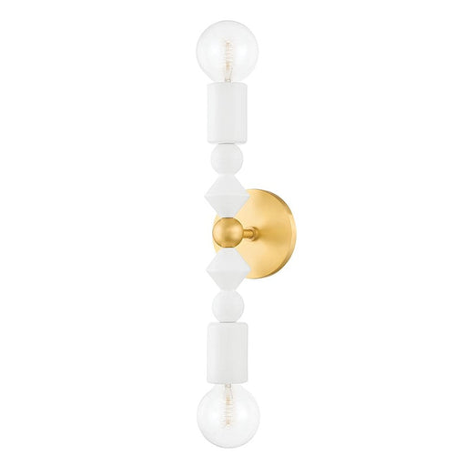 Mitzi Flora 2 Light Wall Sconce, Aged Brass - H471102-AGB