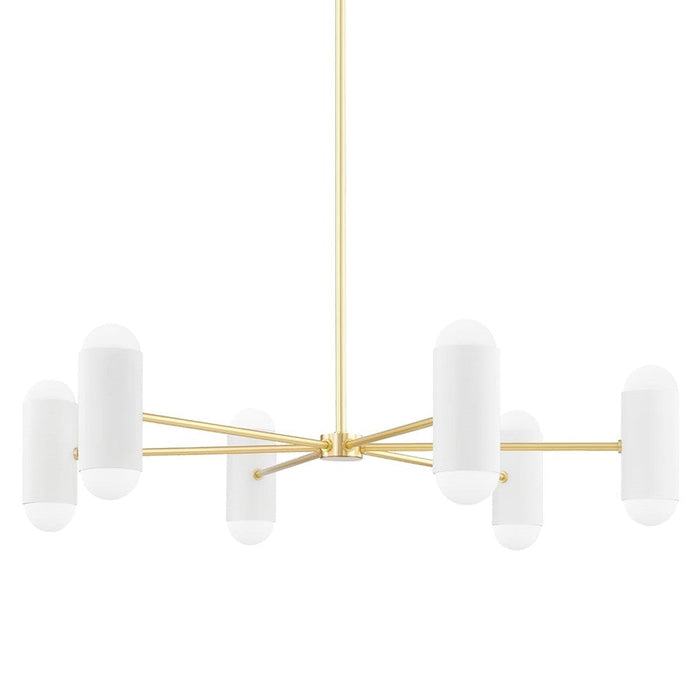 Mitzi Kira 12 Light Chandelier, Aged Brass/Soft White - H484812-AGB-SWH