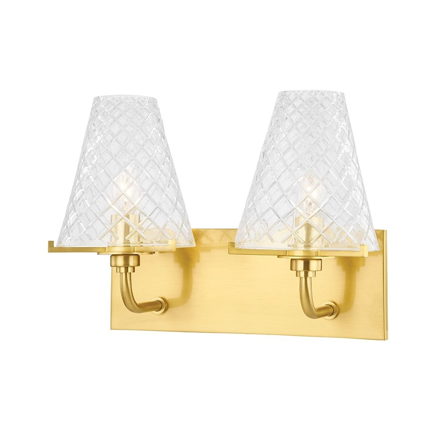 Mitzi Irene 2 Light Bath Bracket, Aged Brass - H495302-AGB