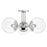 Mitzi Meadow 3 Light Semi Flush, Polished Nickel/Clear - H503603-PN