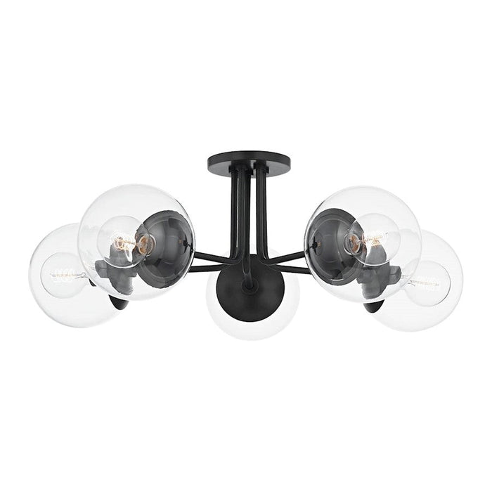 Mitzi Meadow 5 Light Semi Flush, Old Bronze/Clear - H503605-OB