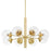 Mitzi Meadow 8 Light Chandelier, Aged Brass/Clear - H503808-AGB