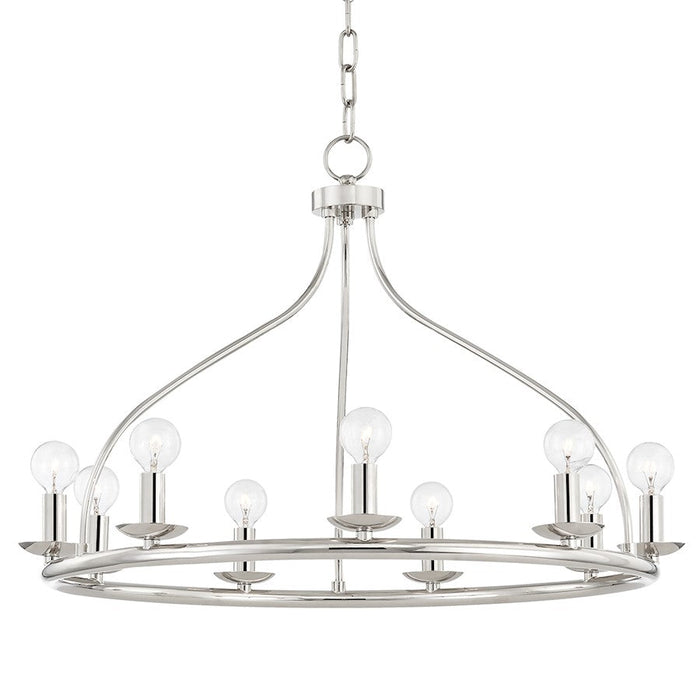 Mitzi Kendra 9 Light Chandelier, Polished Nickel - H511809-PN