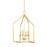 Mitzi Lena 4 Light Small Pendant, Gold Leaf - H514704S-GL