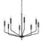 Mitzi Bailey 8 Light Chandelier, Aged Brass/Soft Black - H516808-AGB-SBK