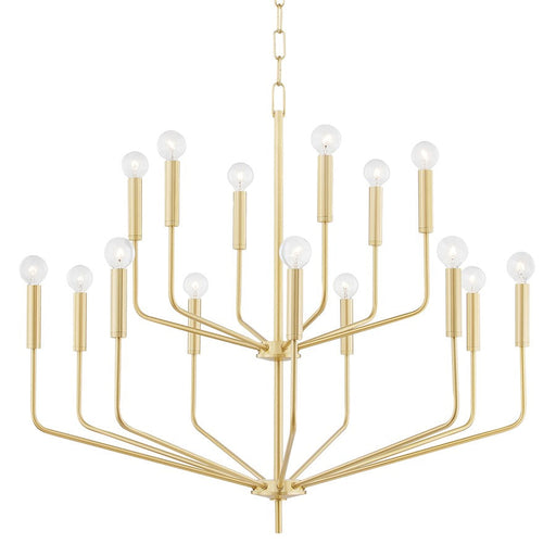 Mitzi Bailey 15 Light, 2-Tier Chandelier, Aged Brass - H516815-AGB