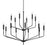 Mitzi Bailey 15 Light Chandelier, Aged Brass/Soft Black - H516815-AGB-SBK