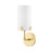 Mitzi Darlene 1 Light Wall Sconce, Aged Brass/White Linen - H519101-AGB