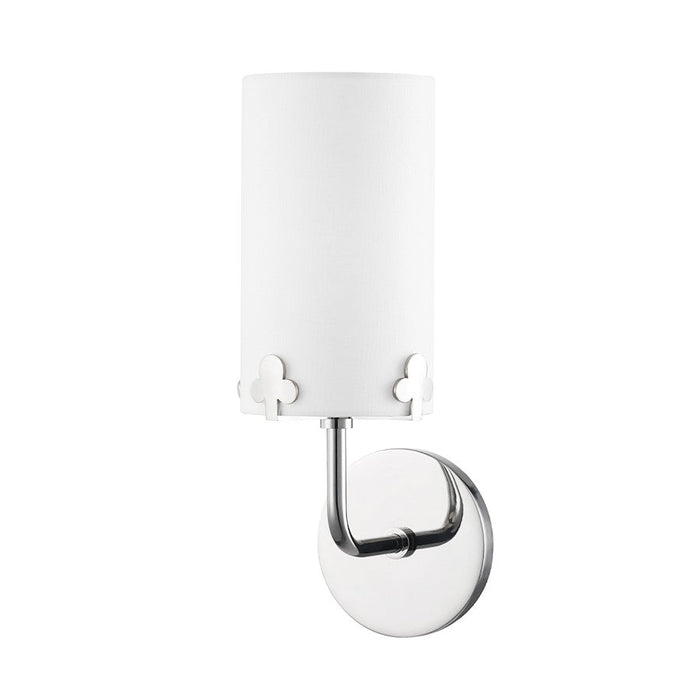 Mitzi Darlene 1 Light Wall Sconce, Polished Nickel/White Linen - H519101-PN