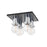 Mitzi Brandi 4 Light Flush Mount, Polished Chrome/Soft Black - H526504-PC-SBK