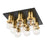 Mitzi Brandi 9 Light Flush Mount, Aged Brass/Soft Black - H526509-AGB-SBK