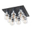 Mitzi Brandi 9 Light Flush Mount, Polished Chrome/Soft Black - H526509-PC-SBK