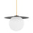 Mitzi Marlene 1 Light 15" Pendant, Brass/Soft Black/White - H600701L-AGB-SBK