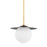 Mitzi Marlene 1 Light 14" Pendant, Brass/Soft Black/White - H600701S-AGB-SBK