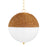 Mitzi Summer 1 Light 19" Pendant, Aged Brass/White - H603701L-AGB